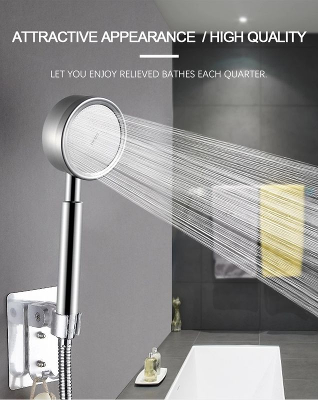 SUS 304 Hand Held Shower Nozzle , Blister 0.3mm Bath Shower Spray